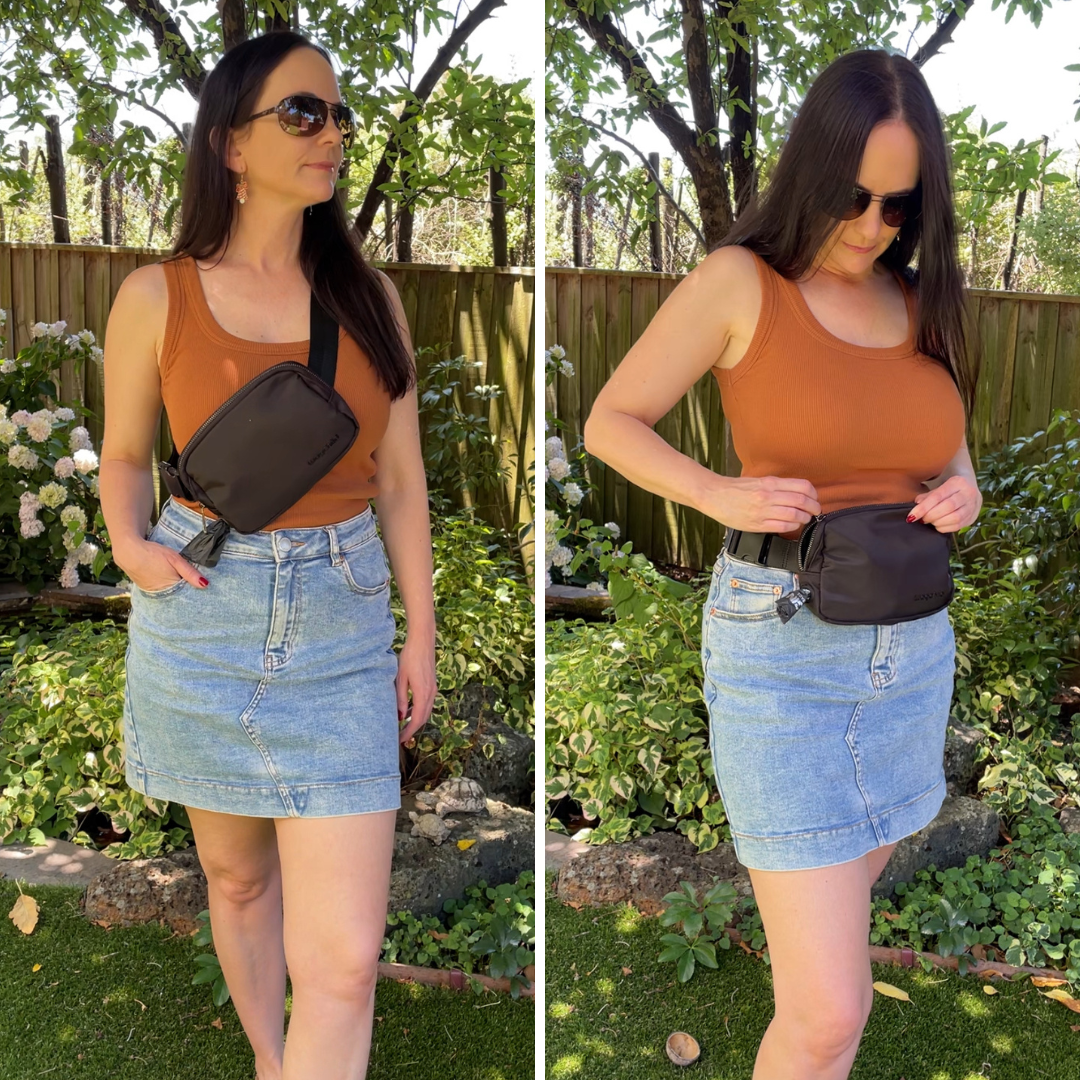 Black Sling Belt Bag