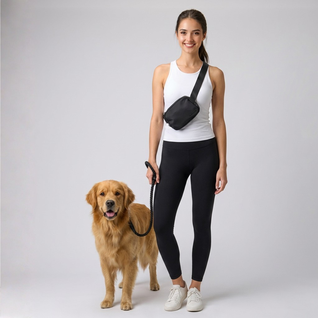 Black Sling Belt Bag