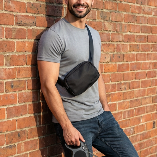 Black Sling Belt Bag